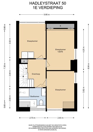 Floorplan - Hadleystraat 50, 1431 SN Aalsmeer